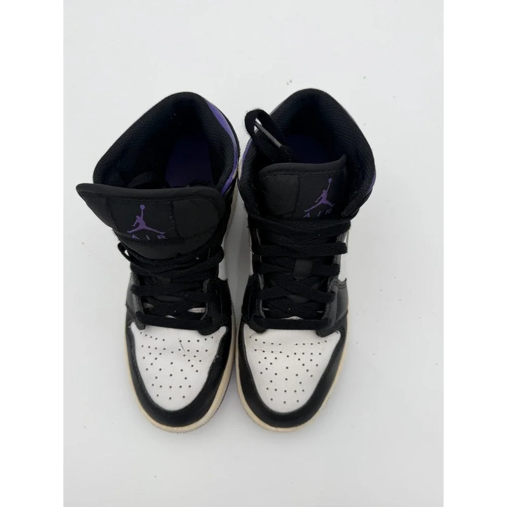 Nike Air Jordan 1 Mid Dark Concord Black White Purple 554725-095 Mens 4.5Y